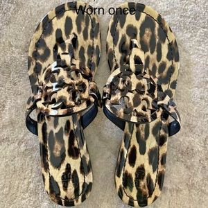 cheetah print tory burch sandals - worn once